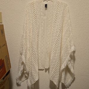 B11 Elegant White Knit Sweater Mix It One Size